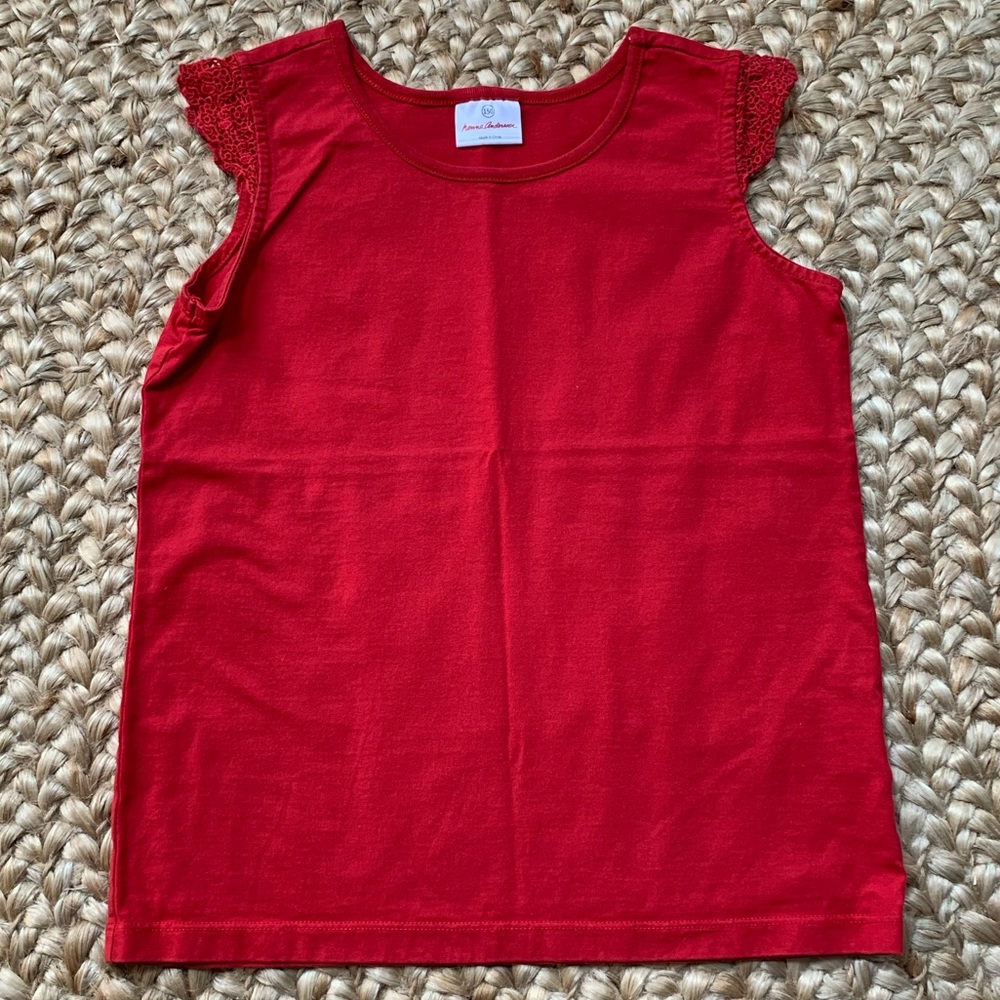 Hanna Andersson top with lace sleeve size 150